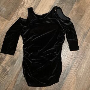 Black Velvet Cold Shoulder Shirt Boston Proper